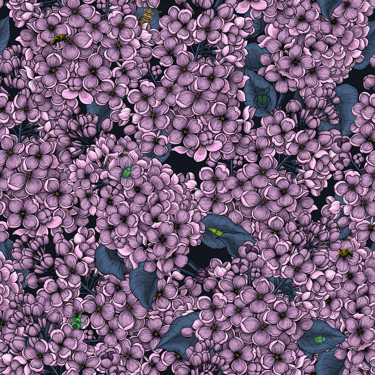 Violet Lilac garden Wallpaper⁠ in your room — zoomed