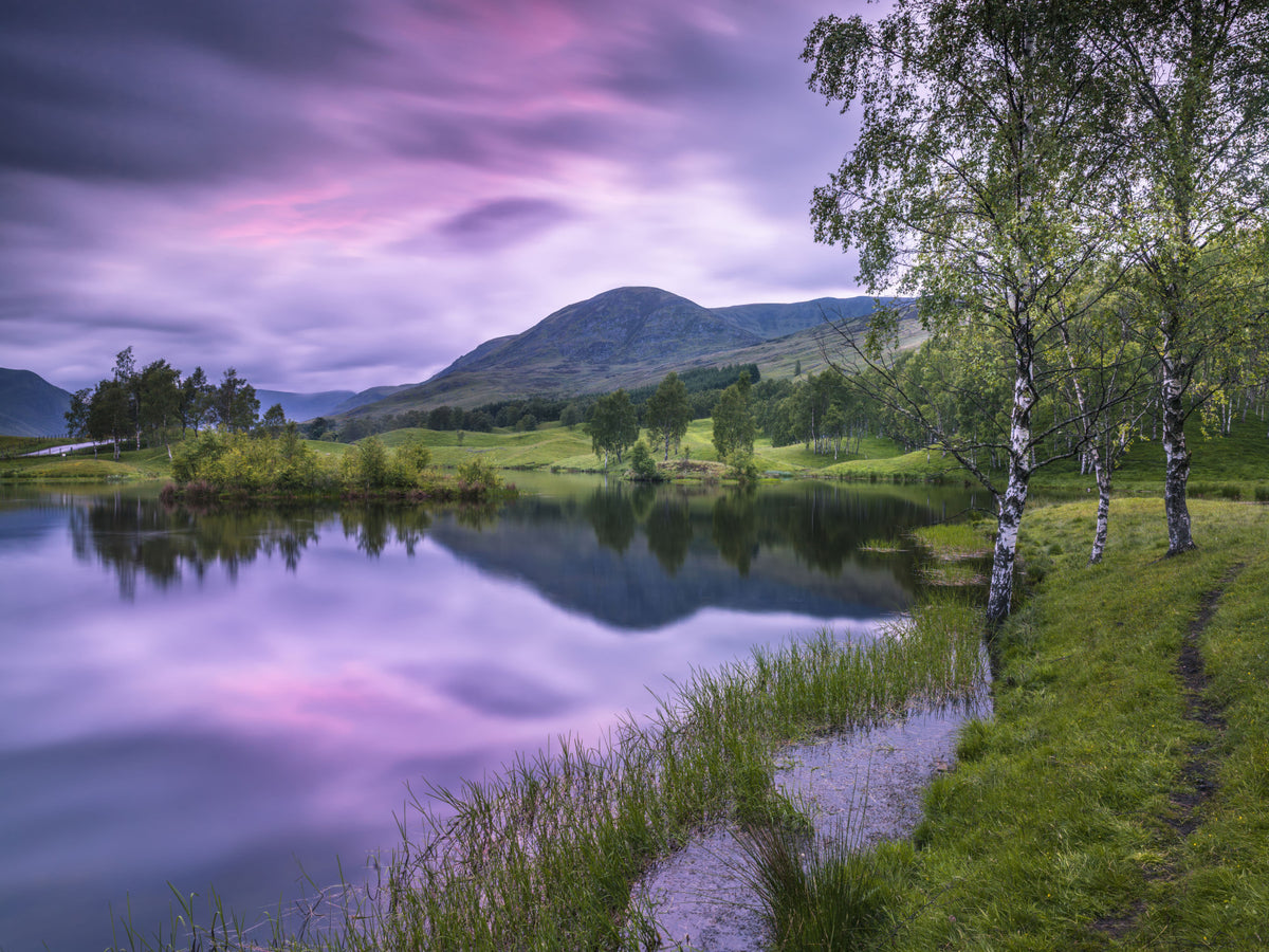 Highland Dusk Reflection Wall Mural