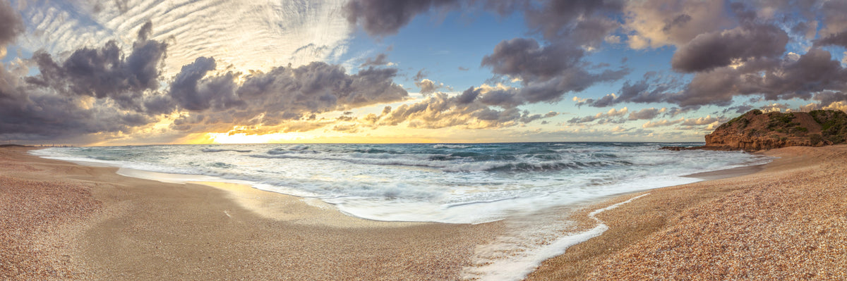 Golden Shoreline Serenity Wall Mural in your room — zoomed