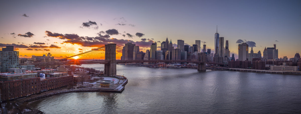 NYC Sunset Grandeur Wall Mural in your room — zoomed