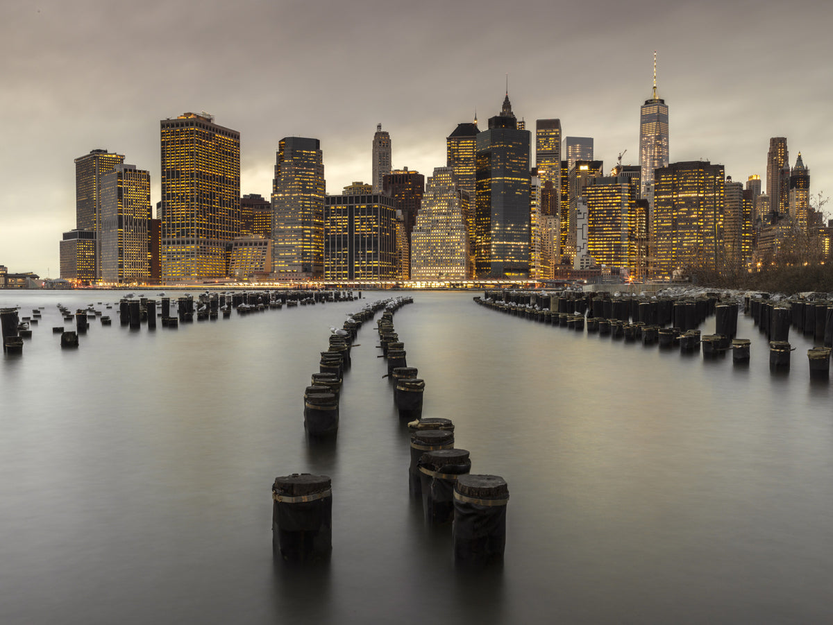 NYC Urban Glow Wall Mural in your room