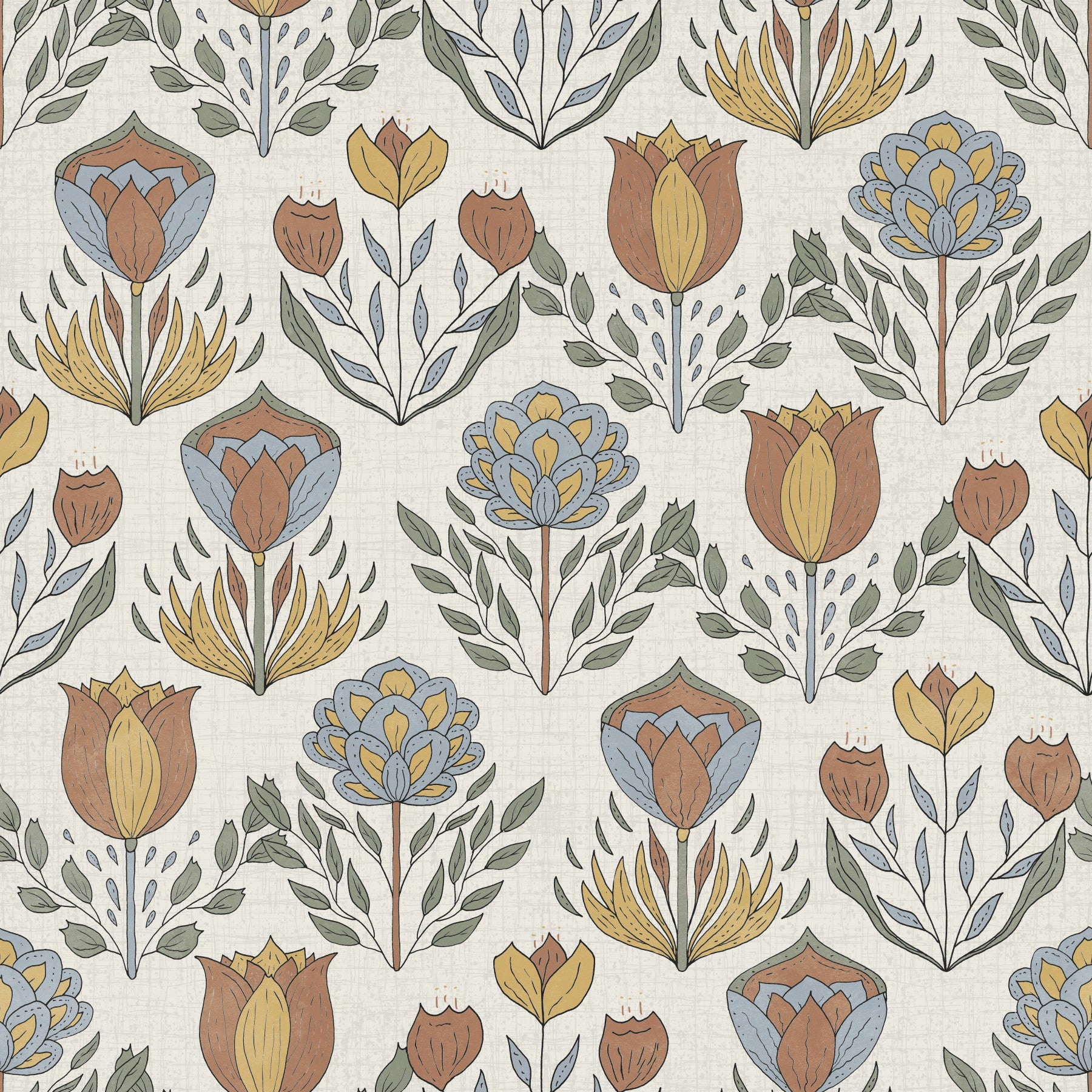 Nordic Folk Bloom Wallpaper⁠