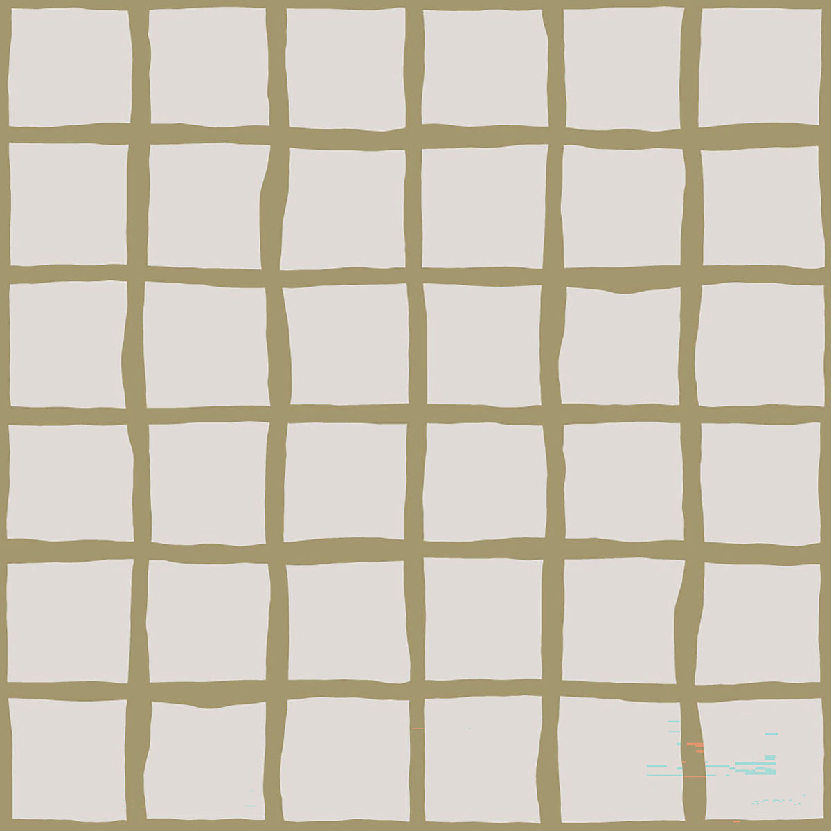 Olive Green Check Grid Wallpaper Boho Coastal Wallpaper⁠