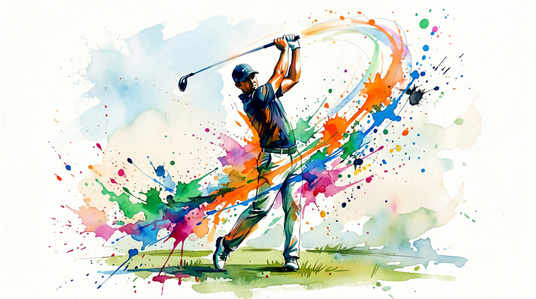 Dynamic Golf Splash Wall Mural