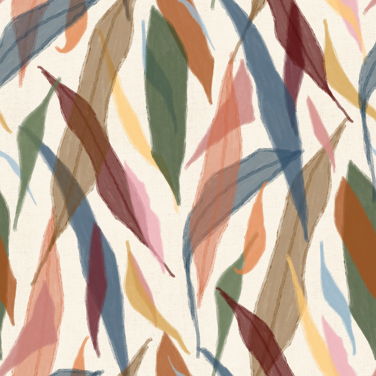 Tropical Painted Foliage Wallpaper⁠ in your room — zoomed
