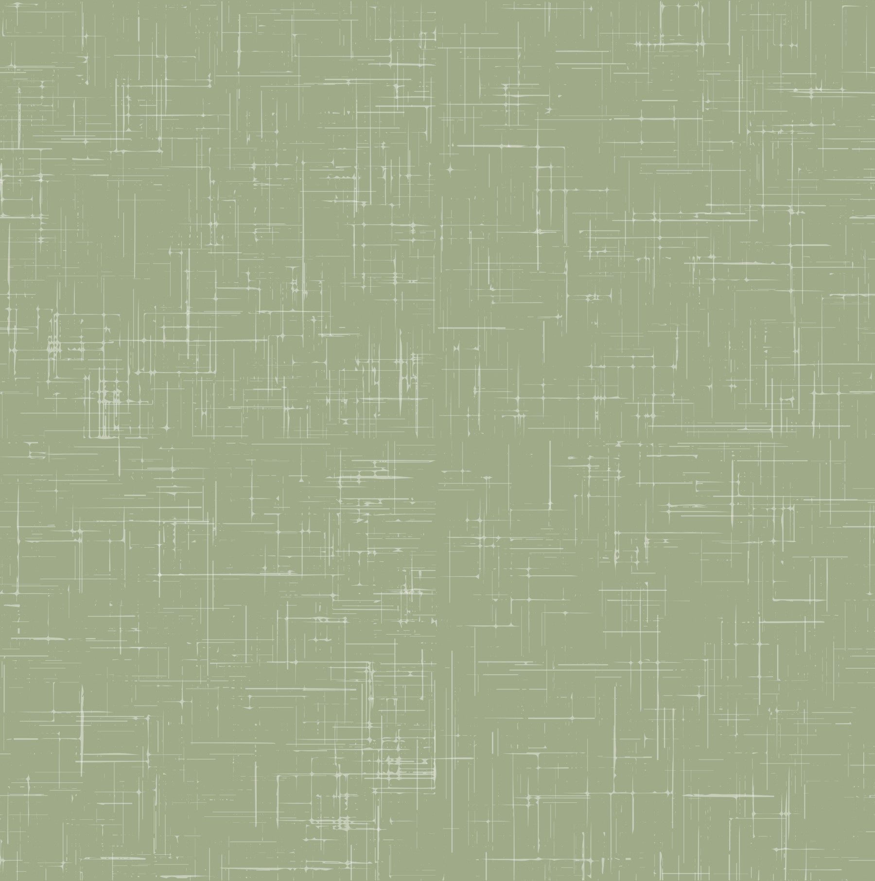 Living room with Sage Green Line Wallpaper and soft linen texture