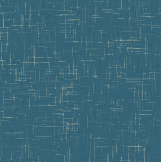 Teal Linen Texture Wallpaper Mid Century Modern Wallpaper⁠