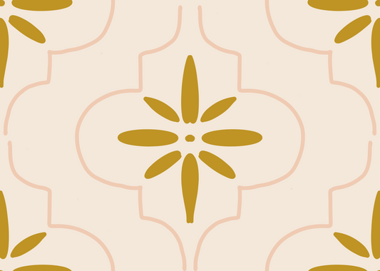 Gold Sand Tile Wallpaper Mediterranean Geometric Wallpaper⁠