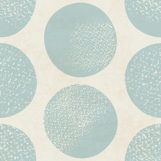 Organic Polka Dots Stippled Modern Soft Blue on Beige Wallpaper⁠