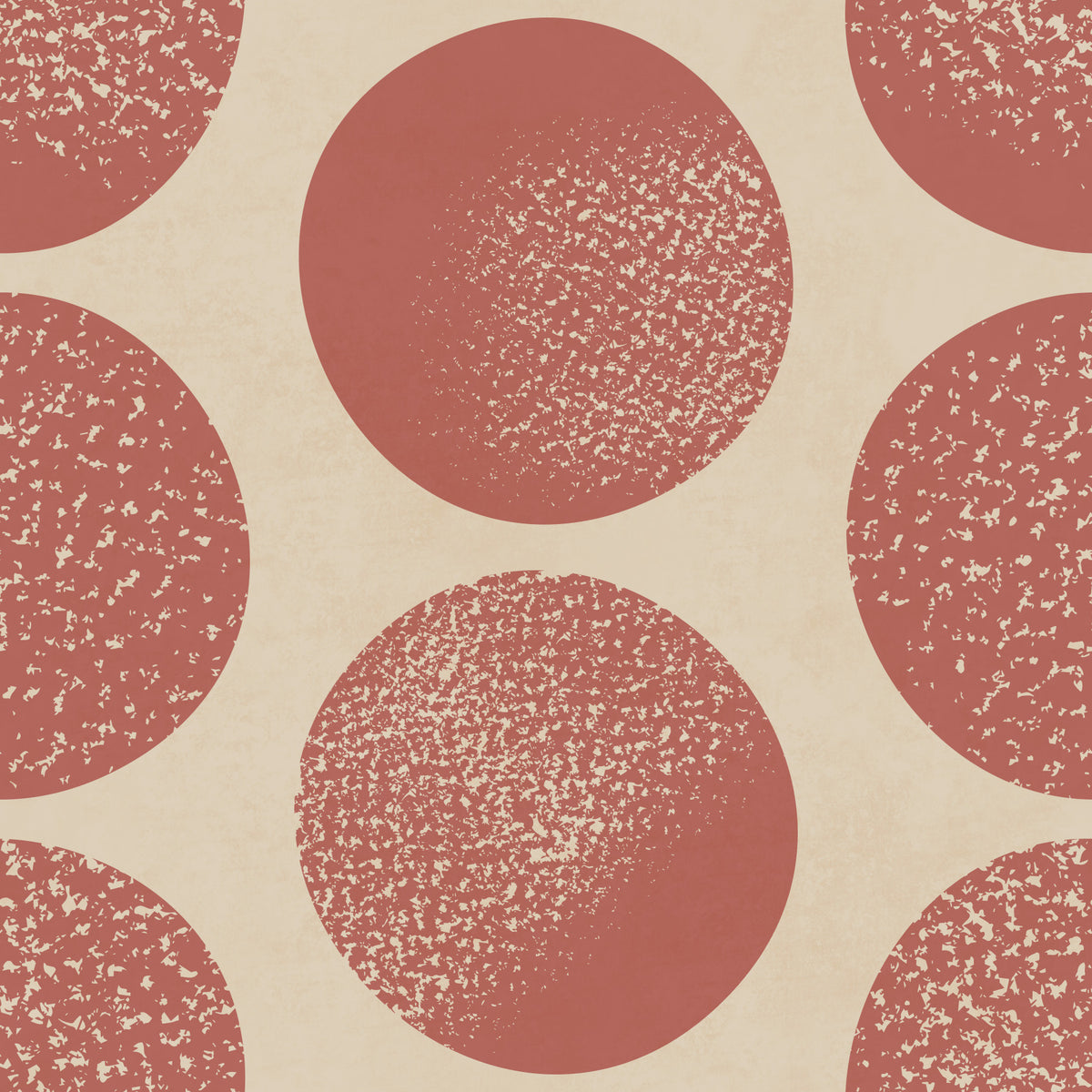 Organic Polka Dots Stippled Modern Warm Beige on Rust  Wallpaper⁠ in your room