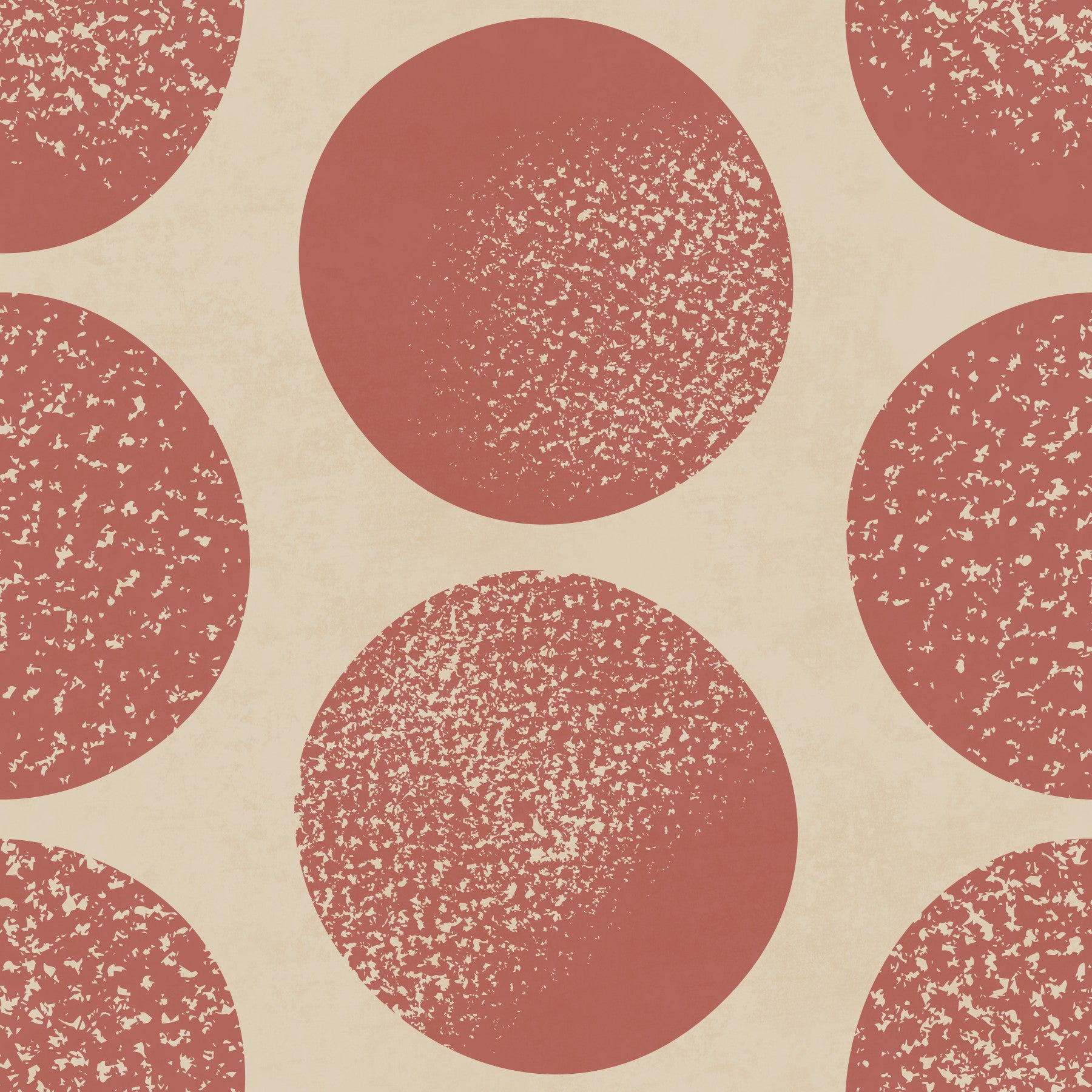 Organic Polka Dots Stippled Modern Warm Beige on Rust  Wallpaper⁠