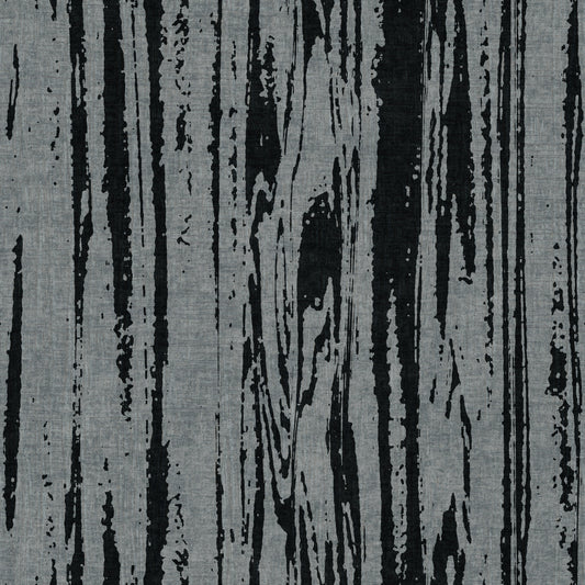 Modern Abstract Woodgrain Organic Lines Charcoal Grey Wallpaper⁠