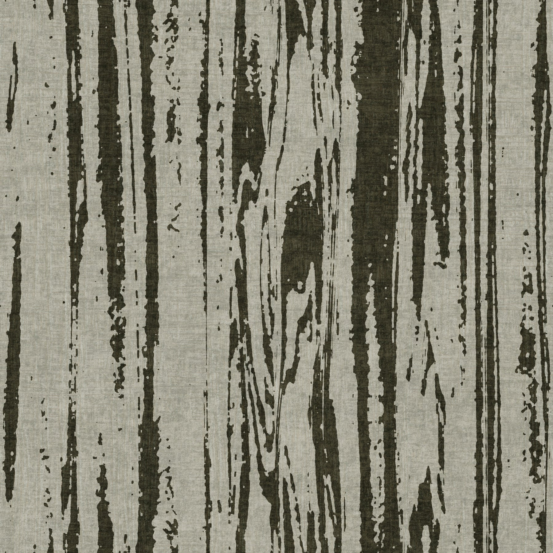 Dining room with green woodgrain wallpaper and layered abstract linework