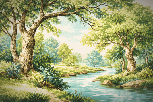 Enchanted Woodland Stream Wall Mural