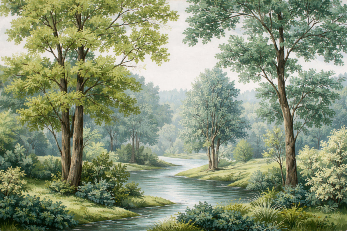 Forest River Serenity Wall Mural in your room