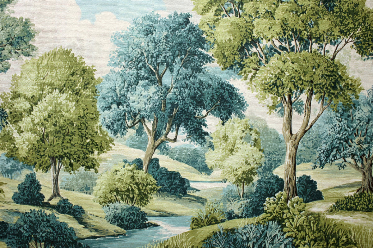 Tranquil Woodland River Vista Wall Mural in your room