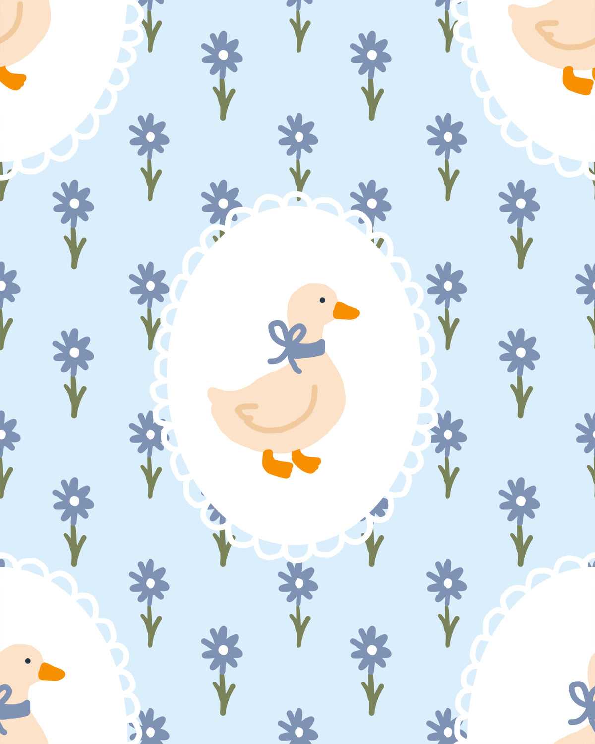 Goose Cottage Floral Wallpaper⁠ in your room