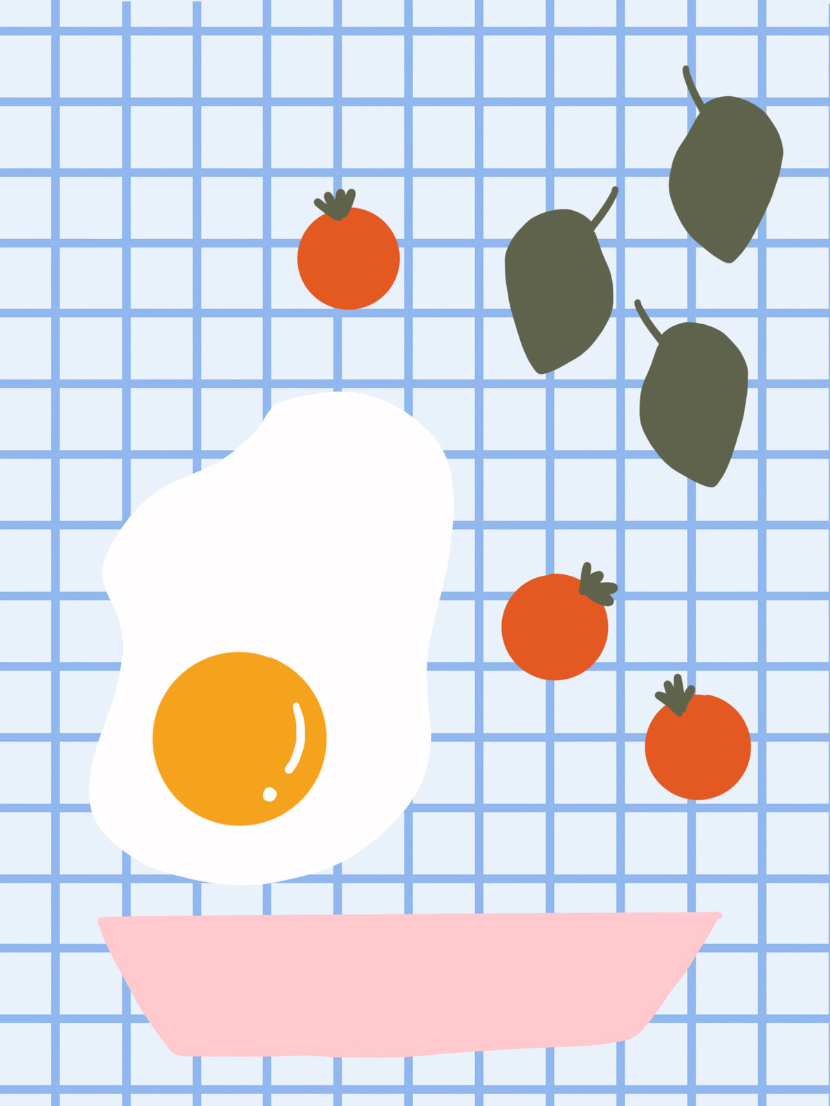 Brunch Wall Mural in your room — zoomed