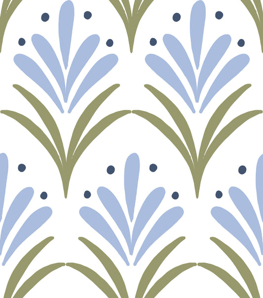 Art Deco Floral Wallpaper⁠