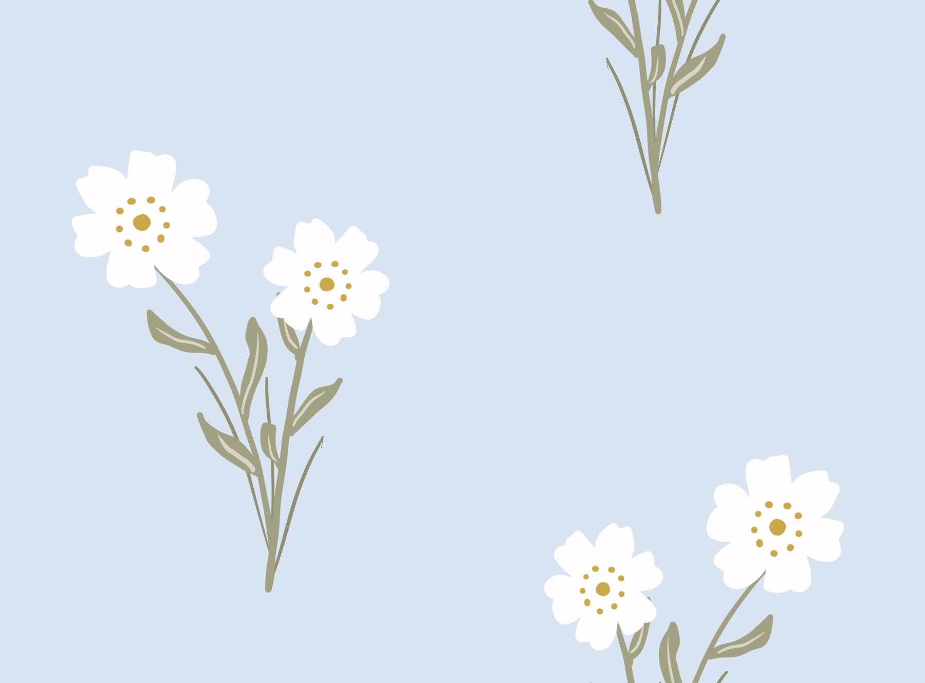 Bedroom featuring the Soft Bloom Serenity wallpaper for a calm sleeping area