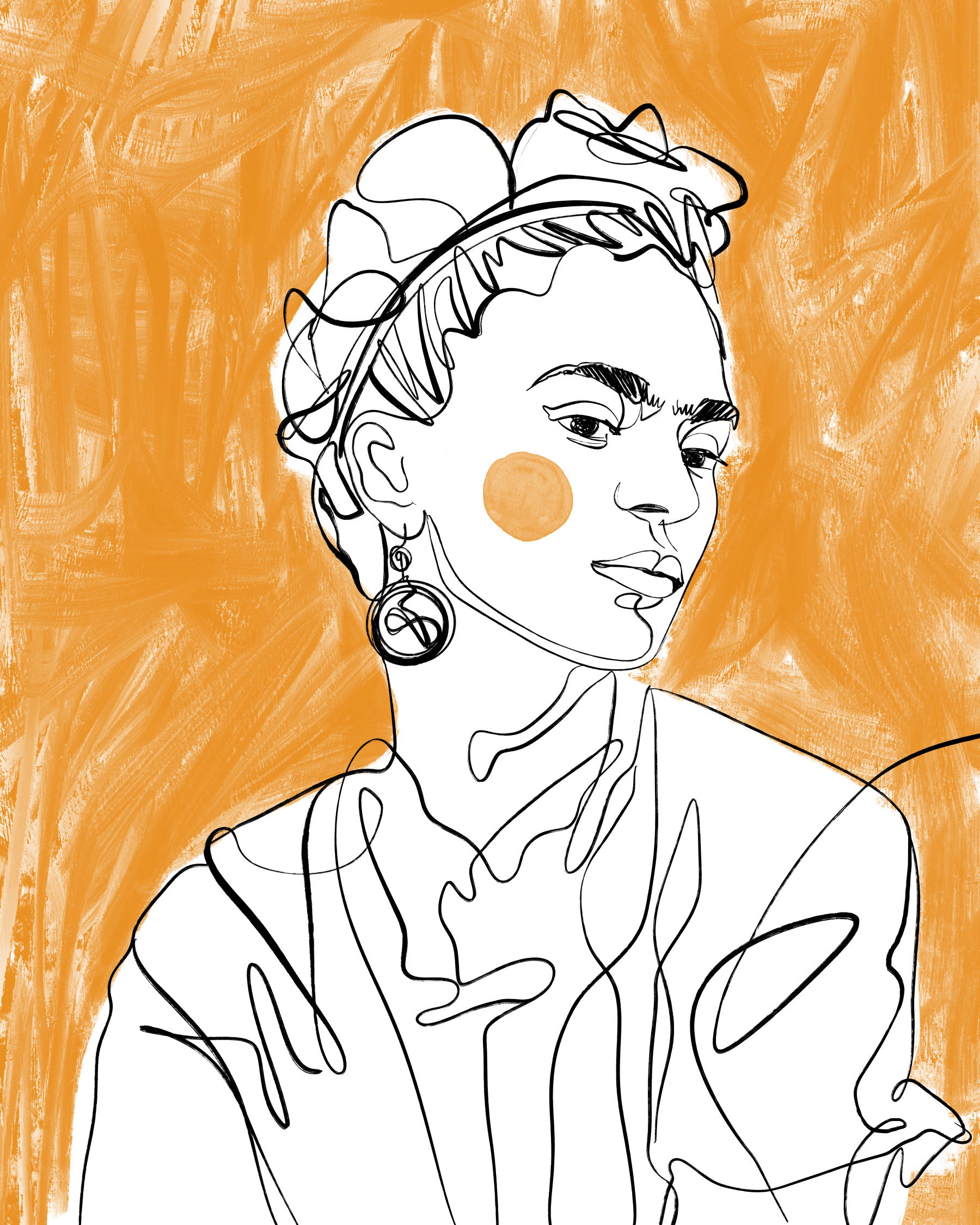 Tangerine Muse Wall Mural