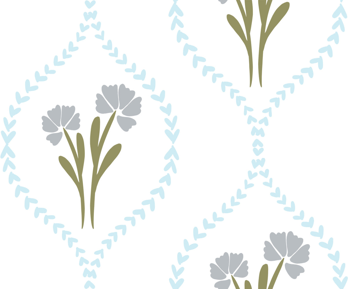 Blue Cornflowers Wallpaper⁠ in your room — zoomed