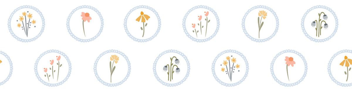 Country Cottage Wildflowers Wallpaper⁠ in your room — zoomed