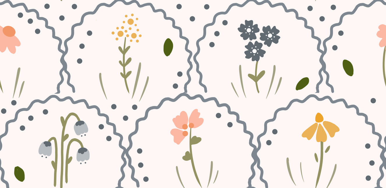 Victorian WIldflowers Wallpaper⁠