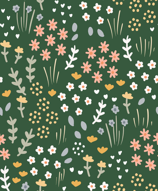 Evergreen Floral Wallpaper⁠