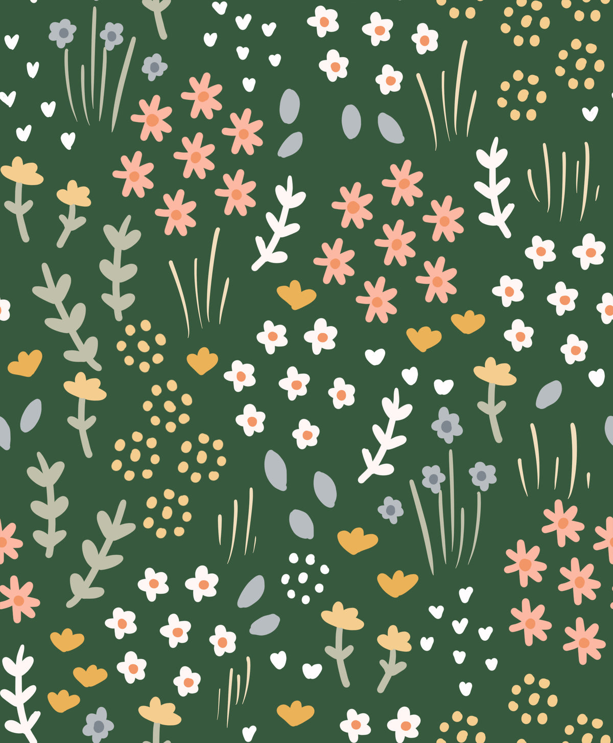 Evergreen Floral Wallpaper⁠ in your room
