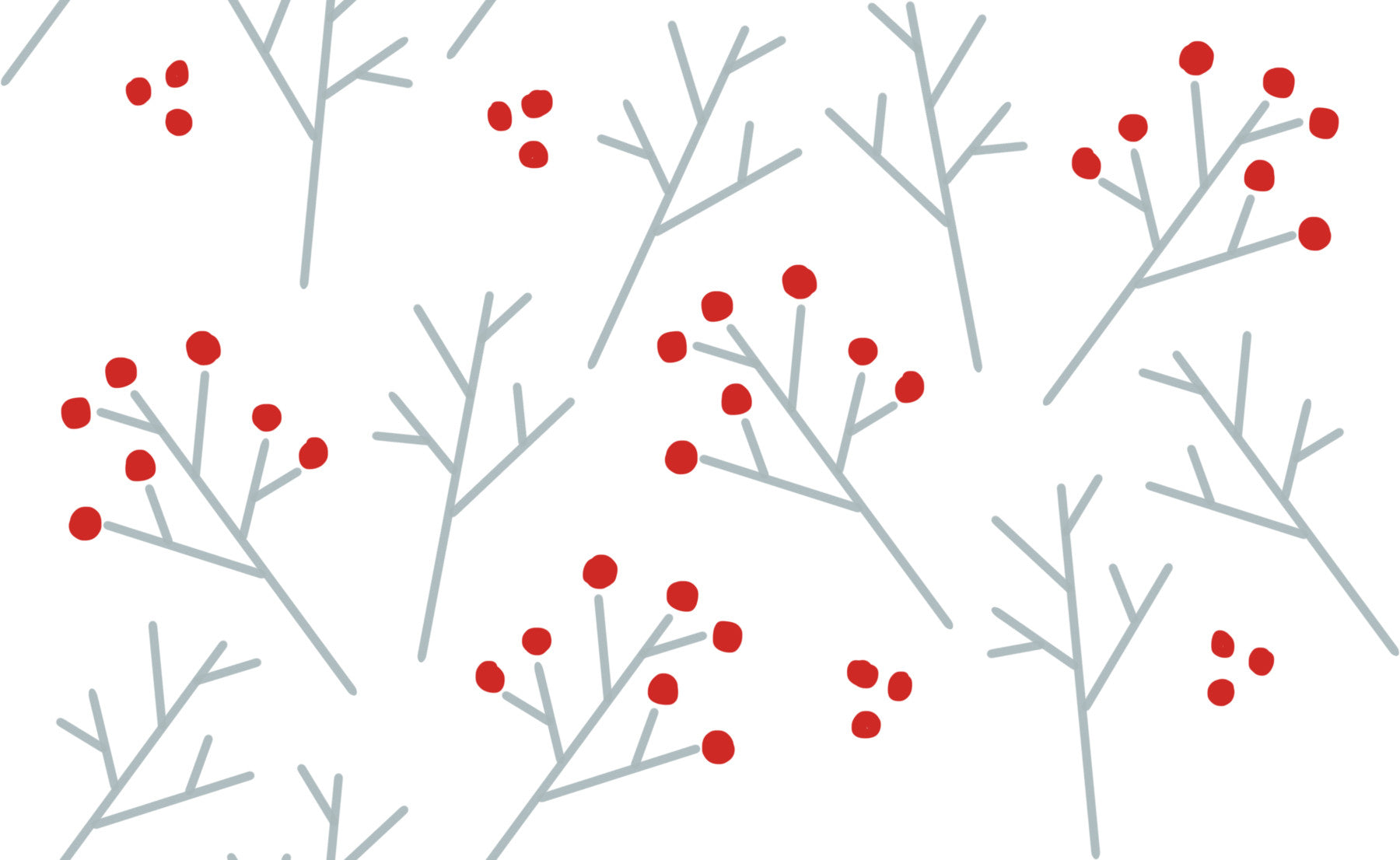 Scandi Berry Branches Wallpaper⁠ in your room — zoomed