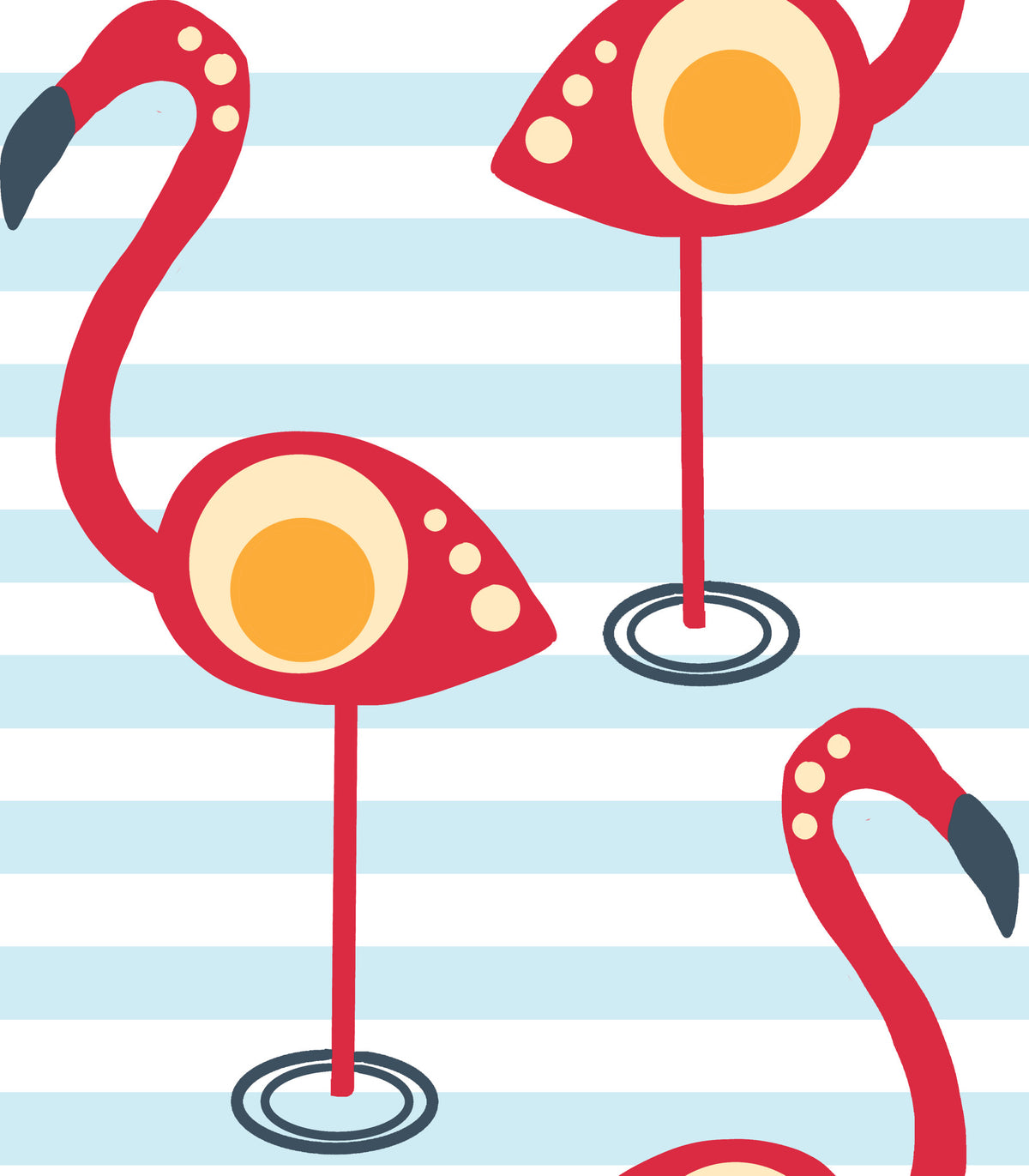 Retro Flamingo Fun Wallpaper⁠