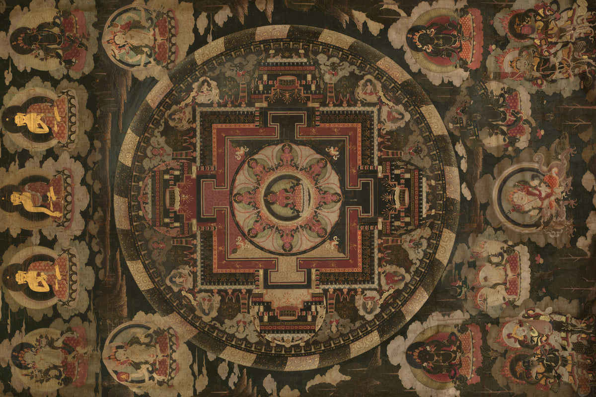 Ancient Cosmic Harmony Wall Mural in your room — zoomed