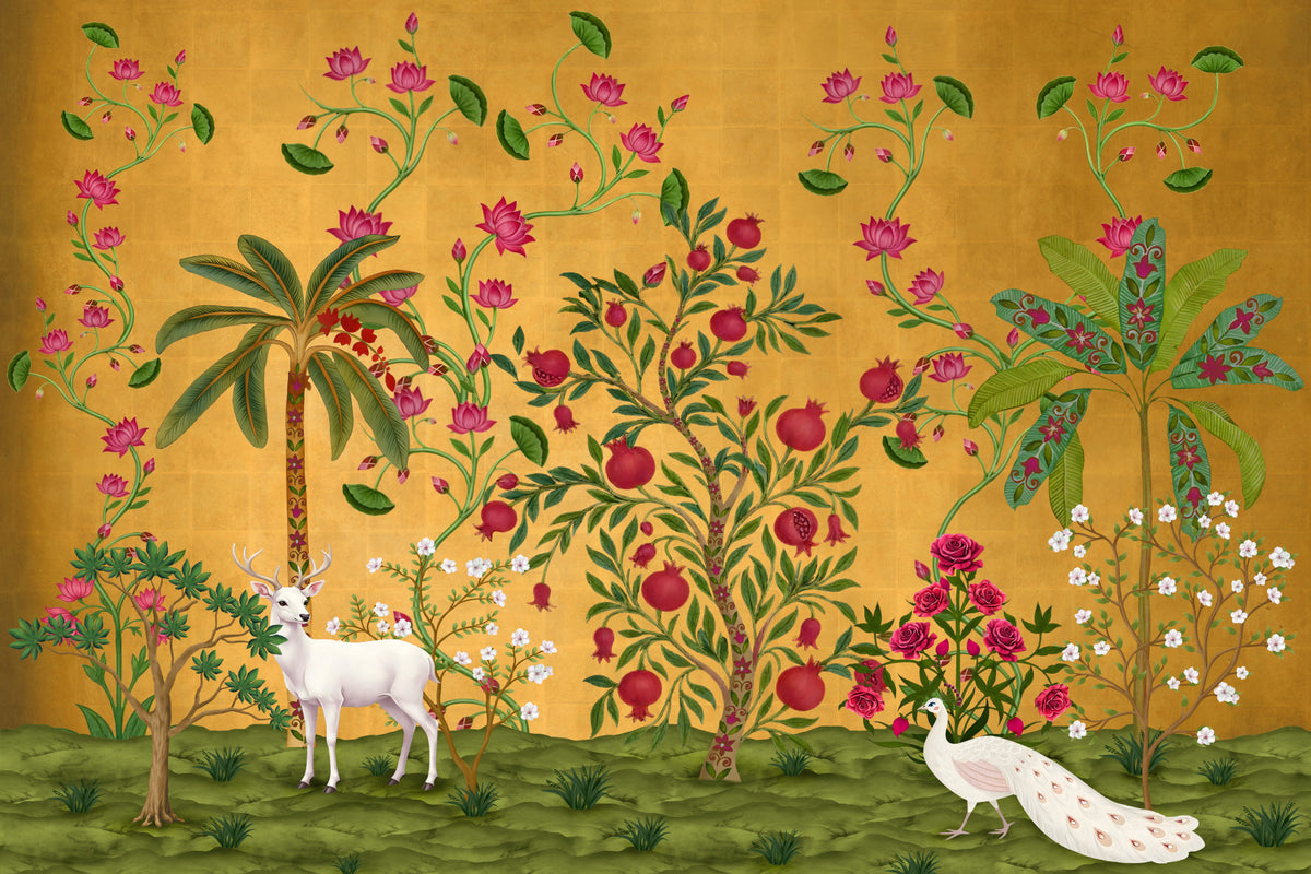 Regal Wildlife Paradise Wall Mural in your room