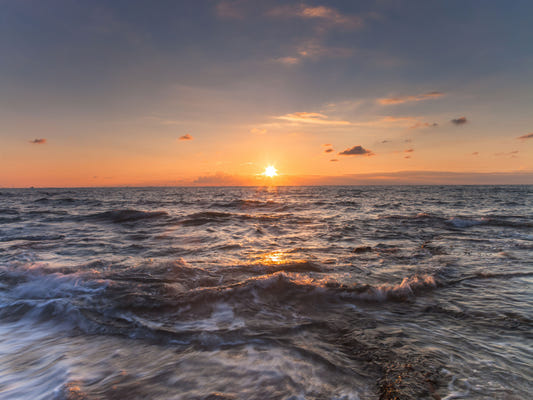Golden Horizon Waves Wall Mural