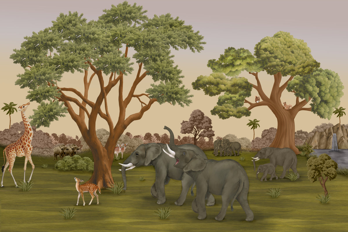 Savanna Serenity Wall Mural in your room