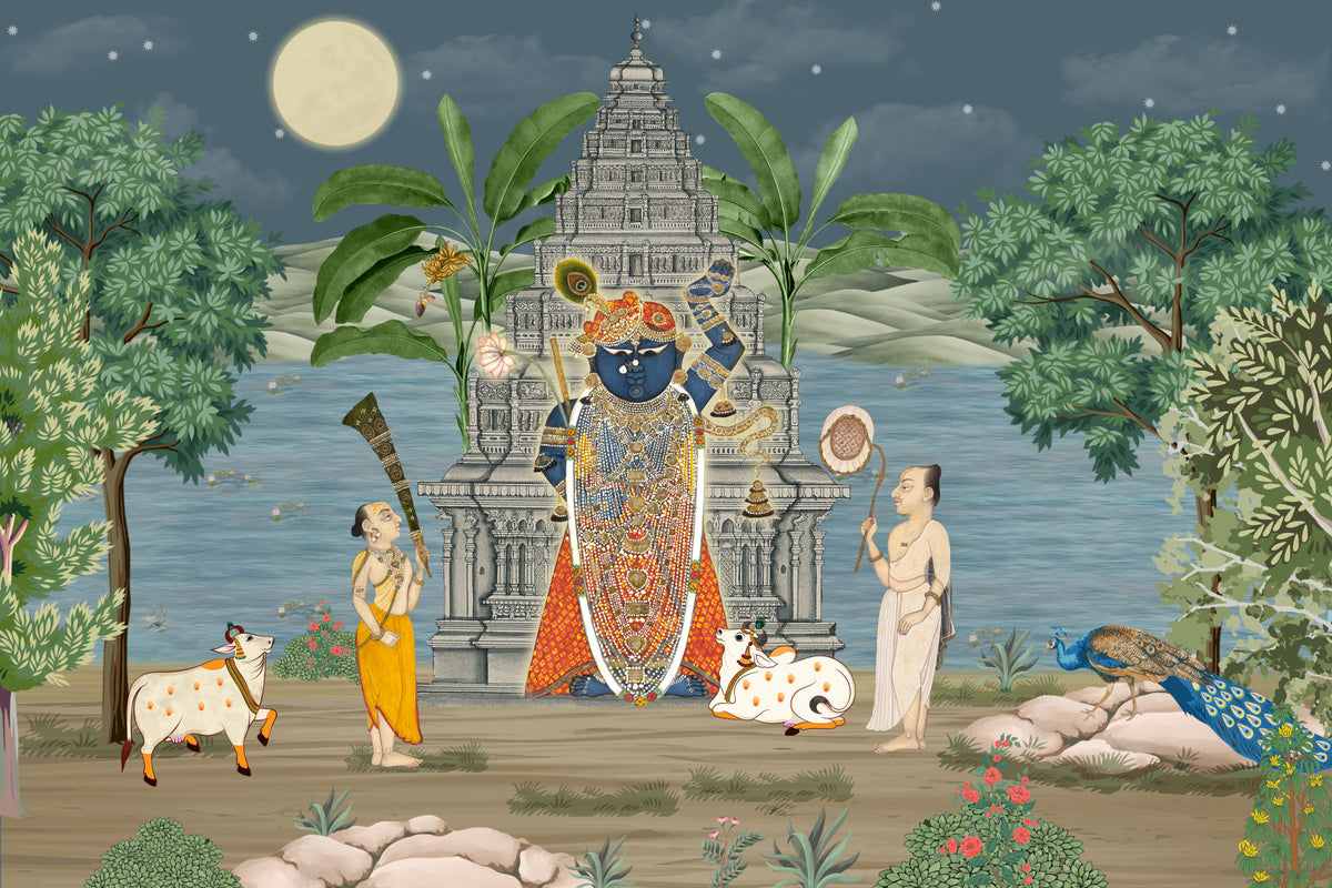 Moonlit Divine Realm Wall Mural in your room