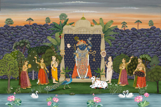 Sacred Garden: Pichwai Serenity Wall Mural