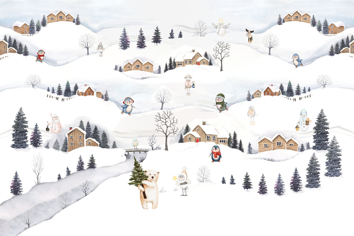 Arctic Village Playtime Wall Mural in your room