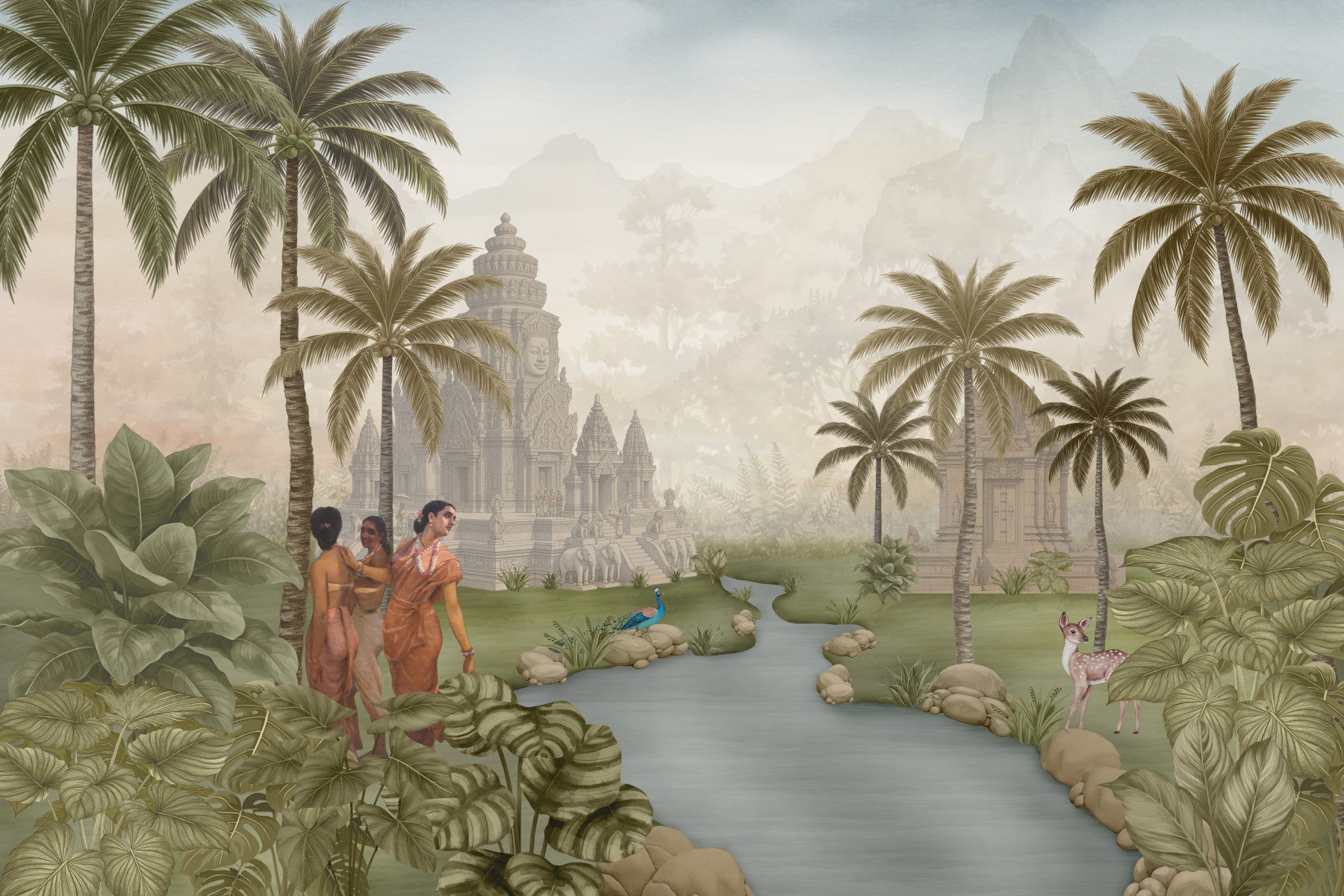 Eastern Serenity Grove Wall Mural