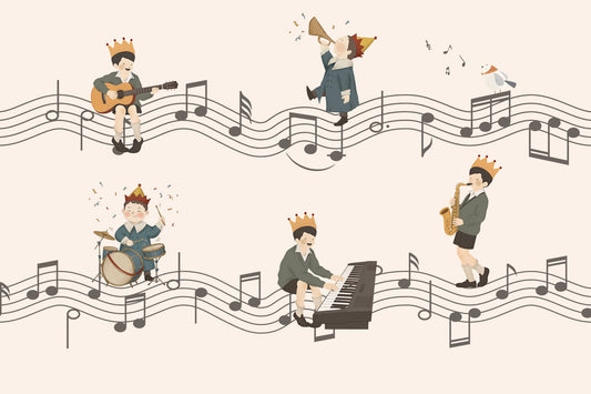 Whimsical Melody Makers Wall Mural