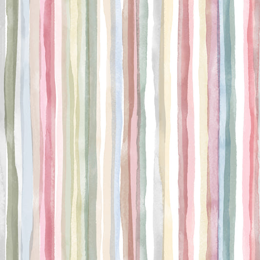 Watercolor Serenity Stripes Pastel Wallpaper⁠