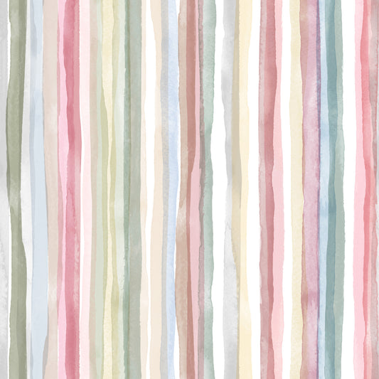 Watercolor Serenity Stripes Pastel Wallpaper⁠