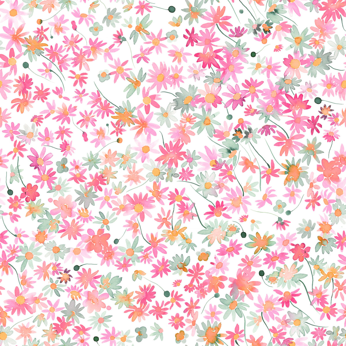 Watercolor Daisy Dance Wallpaper⁠ in your room