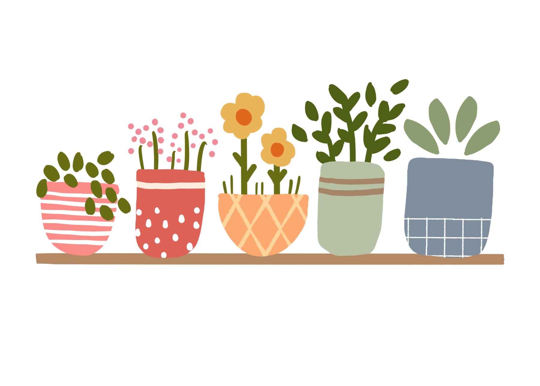 Garden Shelves Wall Mural