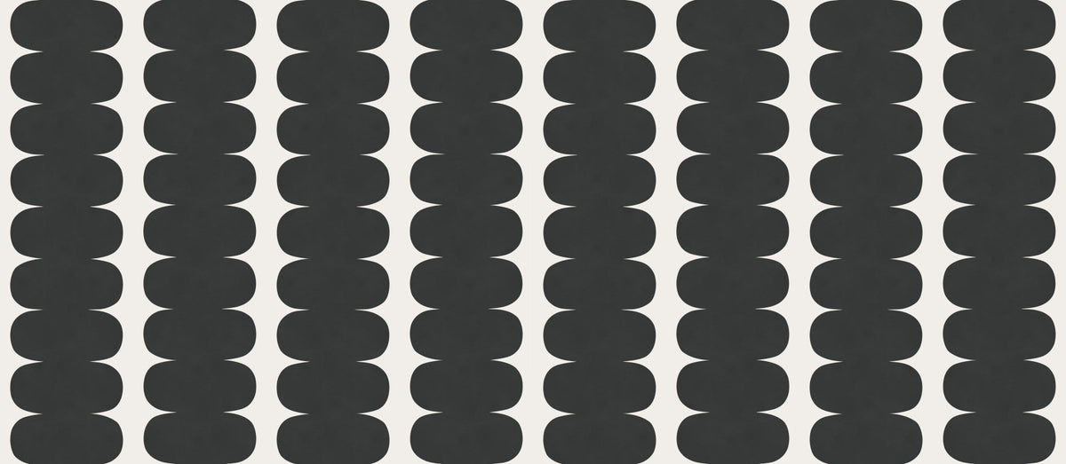 Minimalist Grey Wavy Columns Wall Mural in your room — zoomed