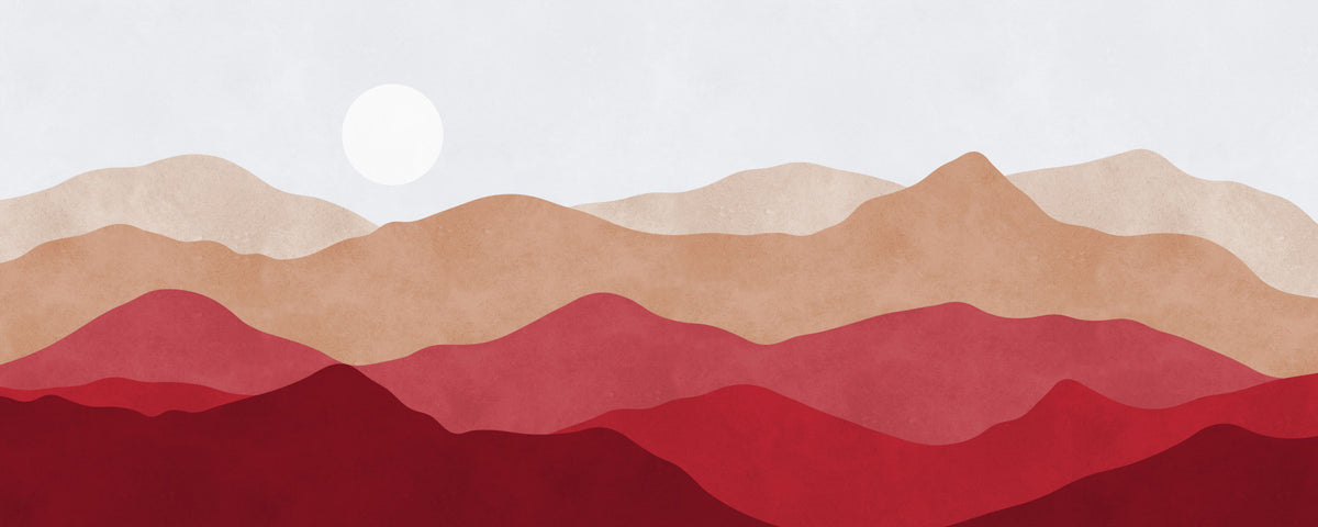 Crimson Horizon Vista Wall Mural in your room