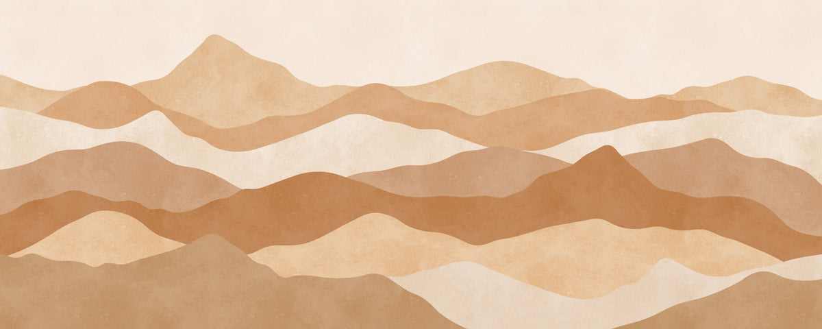 Warm Terracotta Hills Wall Mural in your room