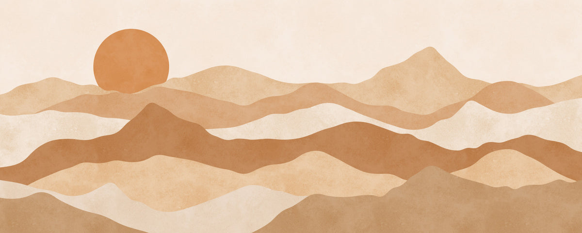 Earthen Mountain Layers Wall Mural in your room
