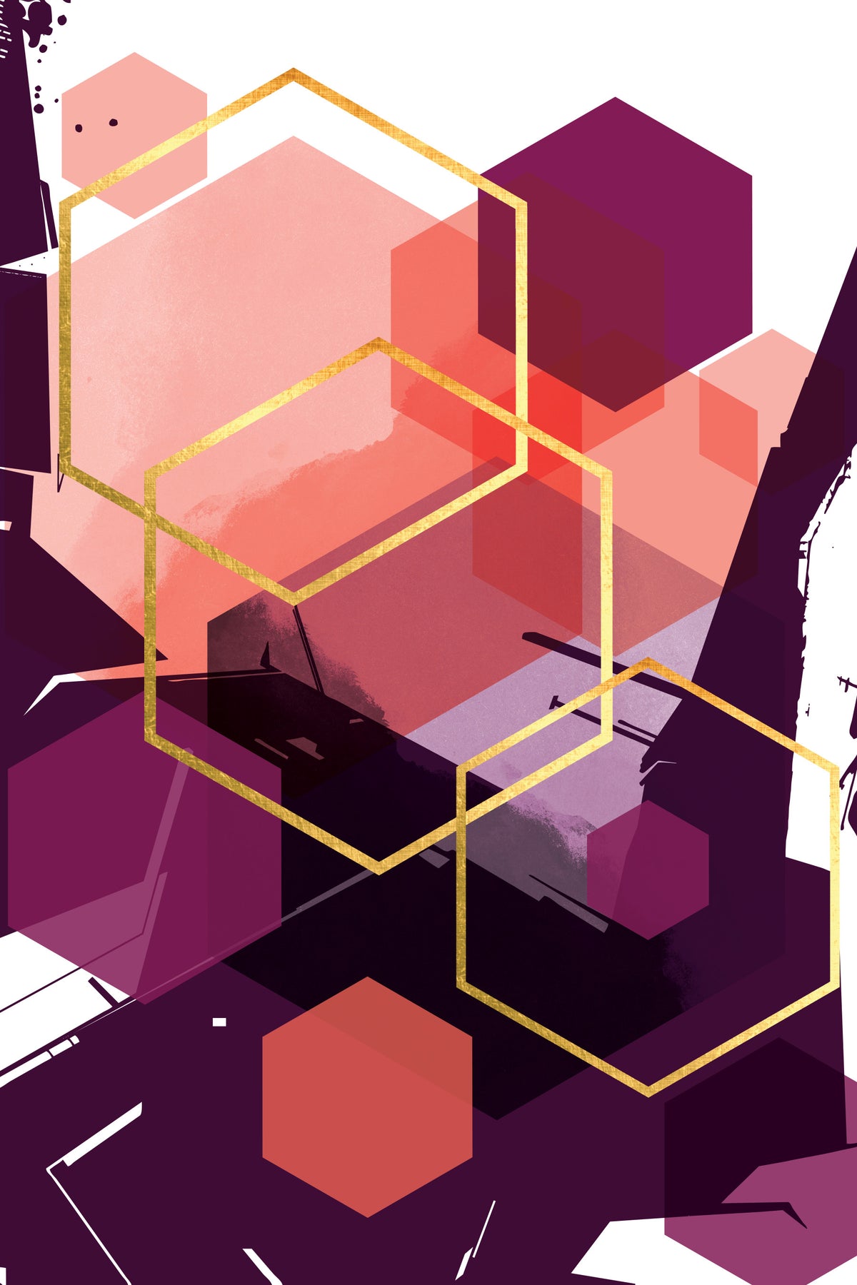 Bold Geometric Flow Wall Mural in your room